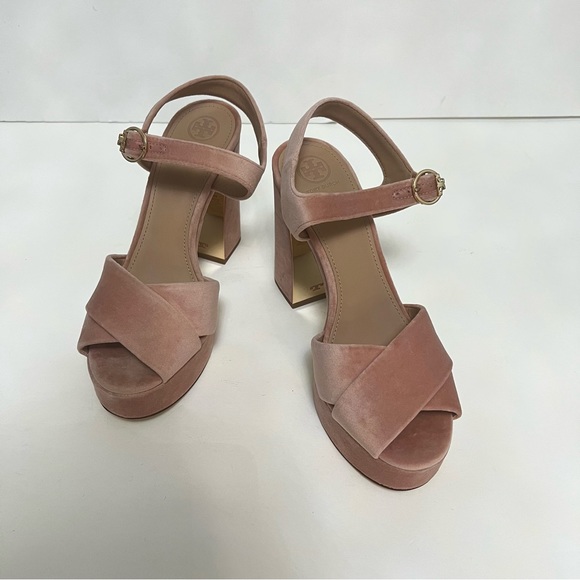 Tory Burch Loretta Velvet Platform Sandal - New In Box- Size 9.5 - Reemoly - Picture 7 of 16